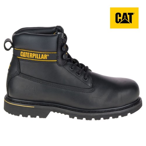 CAT Holton Steel Toe S3 HRO SRC Men's Work Boots Black (AU R-048) Australia